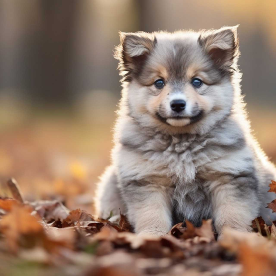 Mini Pomskydoodle Puppy  Mini Pomskydoodle with Fluffy Coat